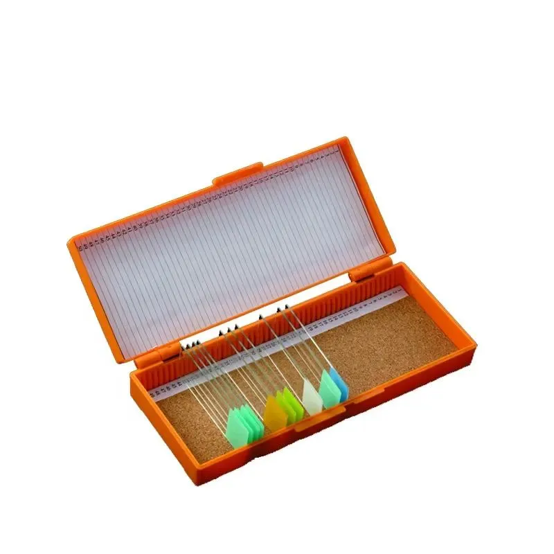 Safates de cartró de plàstic per a portaobjectes Caixa d'emmagatzematge de portaobjectes de vidre per microscopi