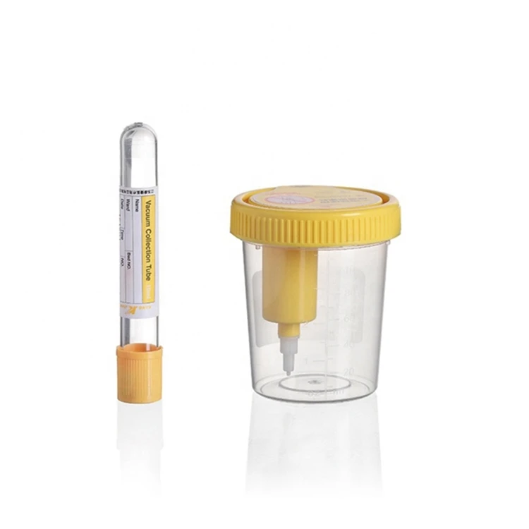 Envàs d'orina al buit estèril d'un sol ús 60 ml 90 ml 120 ml Copa d'orina