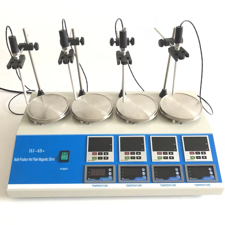 Agitador magnètic de múltiples posicions amb placa calenta